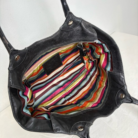 COACH Bleeker F14383 Black Leather Tote Shoulder Bag Purse - Picture 2 of 16